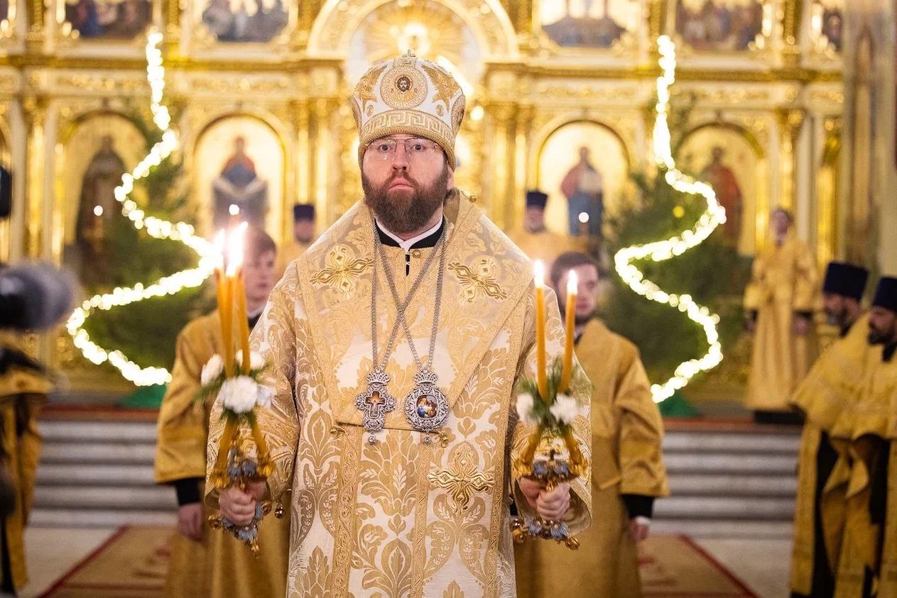 Настоятель храма принял участие в Архиерейском Богослужении в Покровском соборе